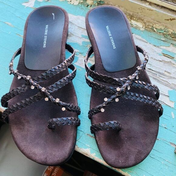 Valerie Stevens Embellished Sandal Slip Ons Size 6M - Picture 3 of 5